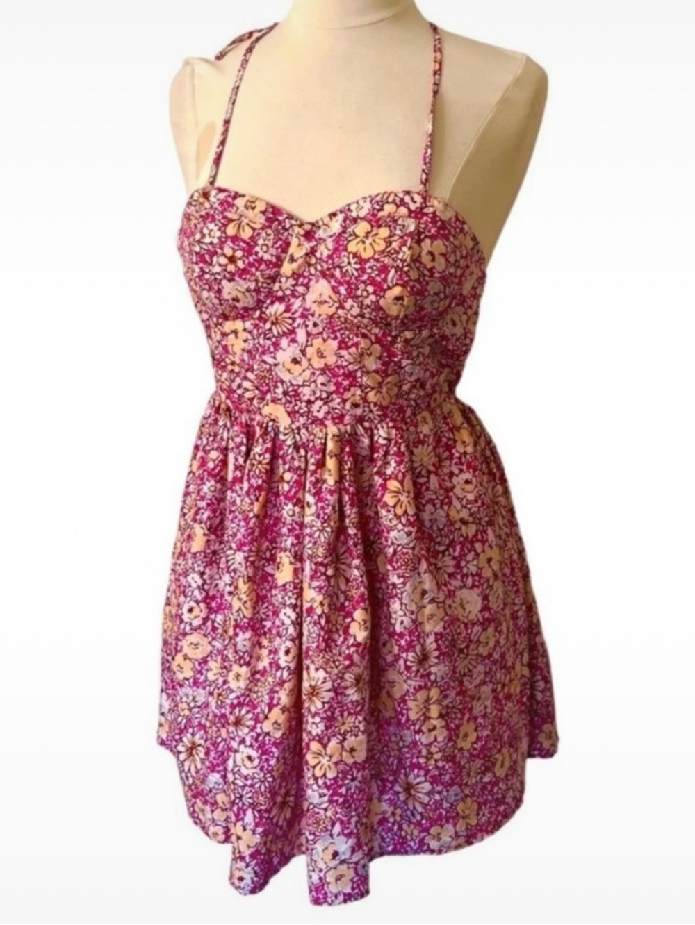 *Final Price* Band of the Free Bustier Bodice Floral Summer Dress Medium - Picture 2 of 6